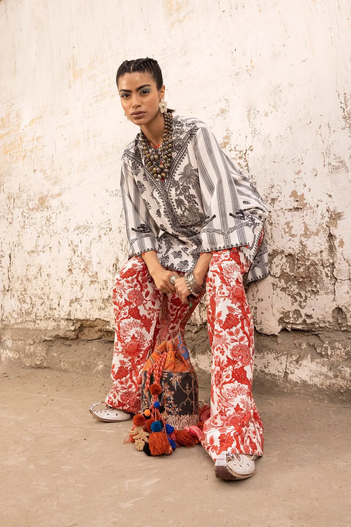 SS26BSP120P2T | Spring Summer '26 - Stitched Printed Viscose Shirt + Shalwar | SANA SAFINAZ (RTS)