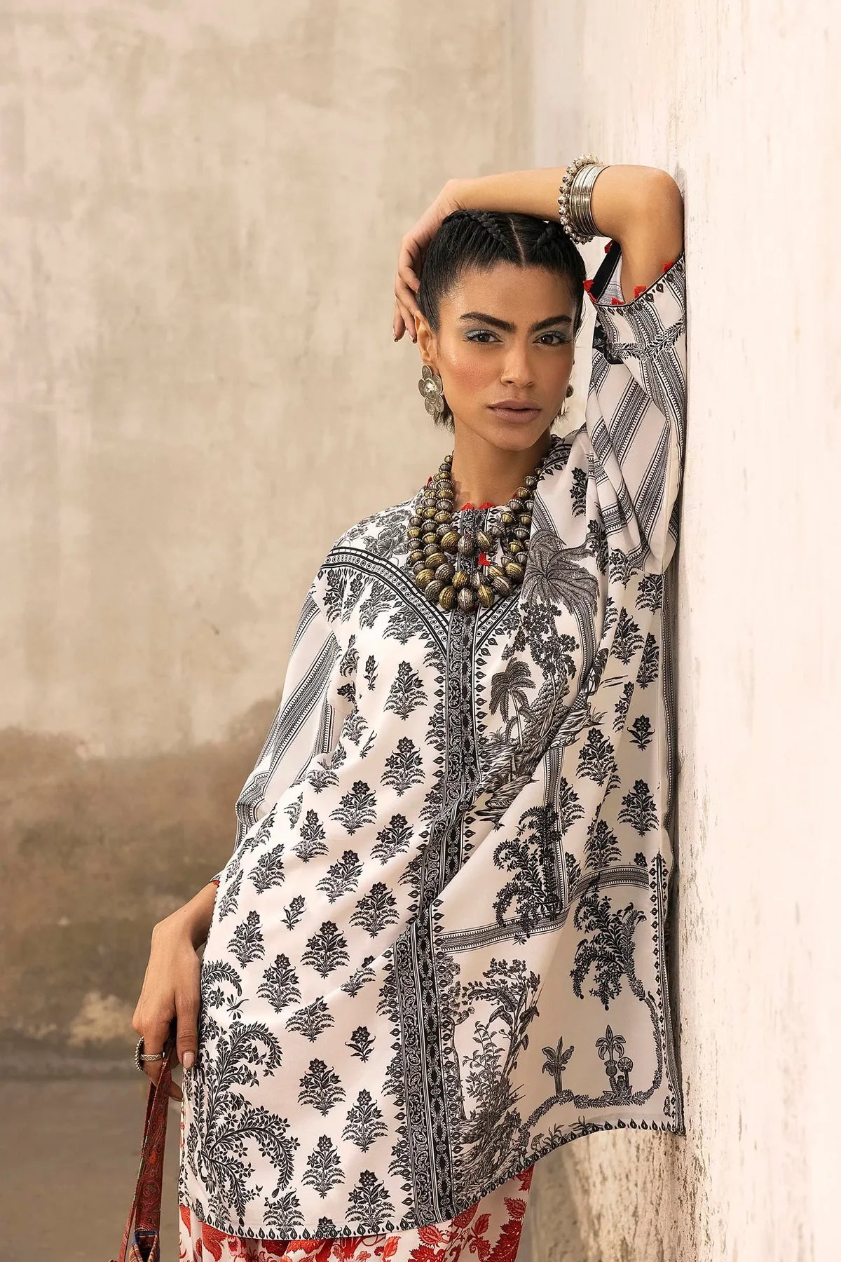 SS26BSP120P2T | Spring Summer '26 - Stitched Printed Viscose Shirt + Shalwar | SANA SAFINAZ (RTS)