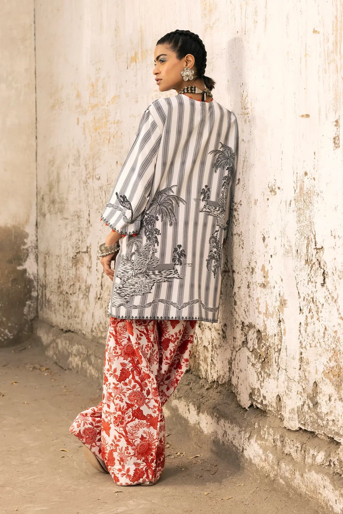 SS26BSP120P2T | Spring Summer '26 - Stitched Printed Viscose Shirt + Shalwar | SANA SAFINAZ (RTS)