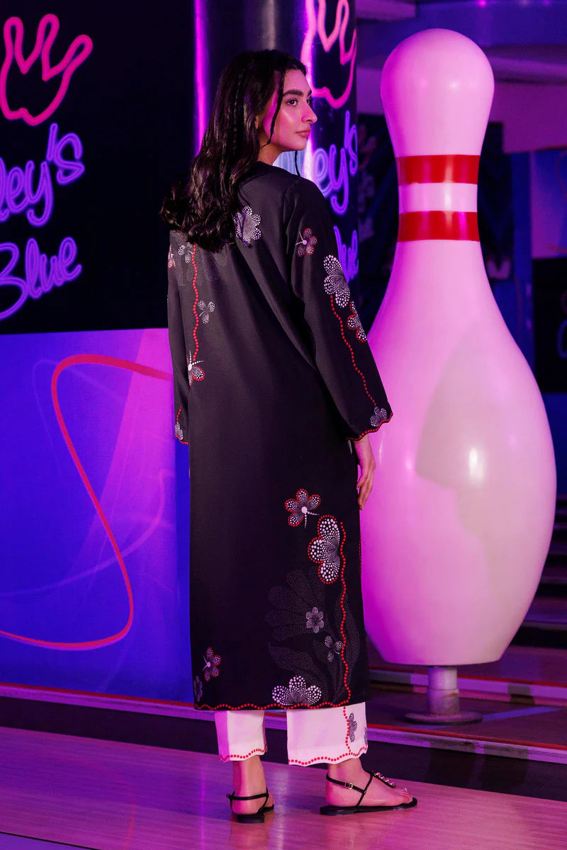 SS26BSP190P2T | Spring Summer '26 - Stitched Printed Viscose Shirt + Culotte | SANA SAFINAZ