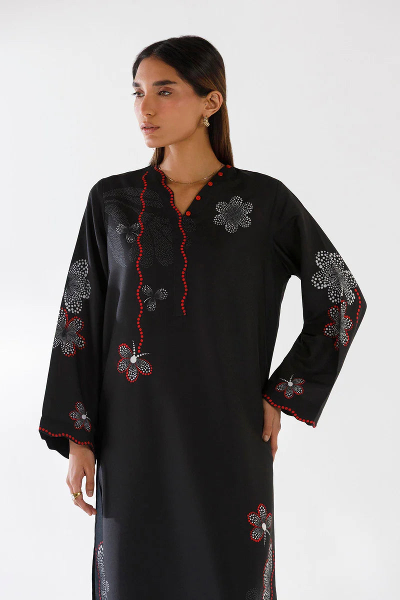 SS26BSP190P2T | Spring Summer '26 - Stitched Printed Viscose Shirt + Culotte | SANA SAFINAZ