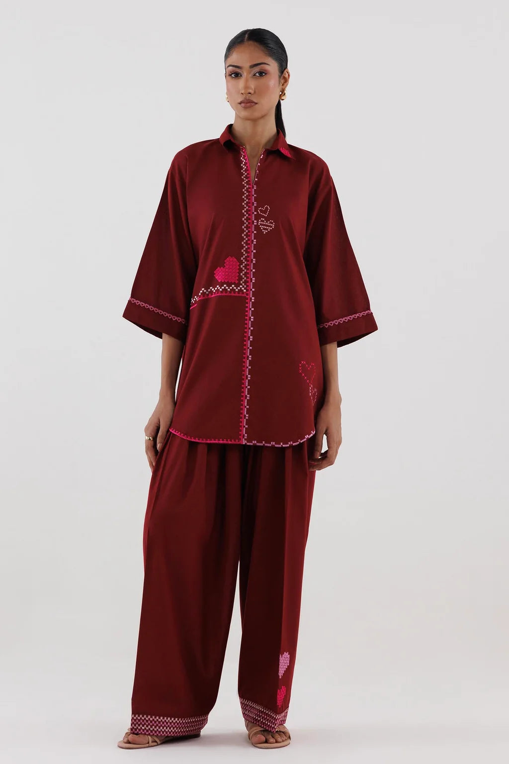 SS26ESE326P2T | New Arrivals | Sana Safinaz