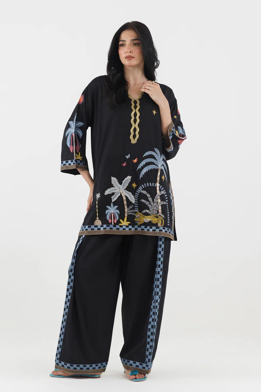 SS26ESE330P2T | New Arrivals | Sana Safinaz
