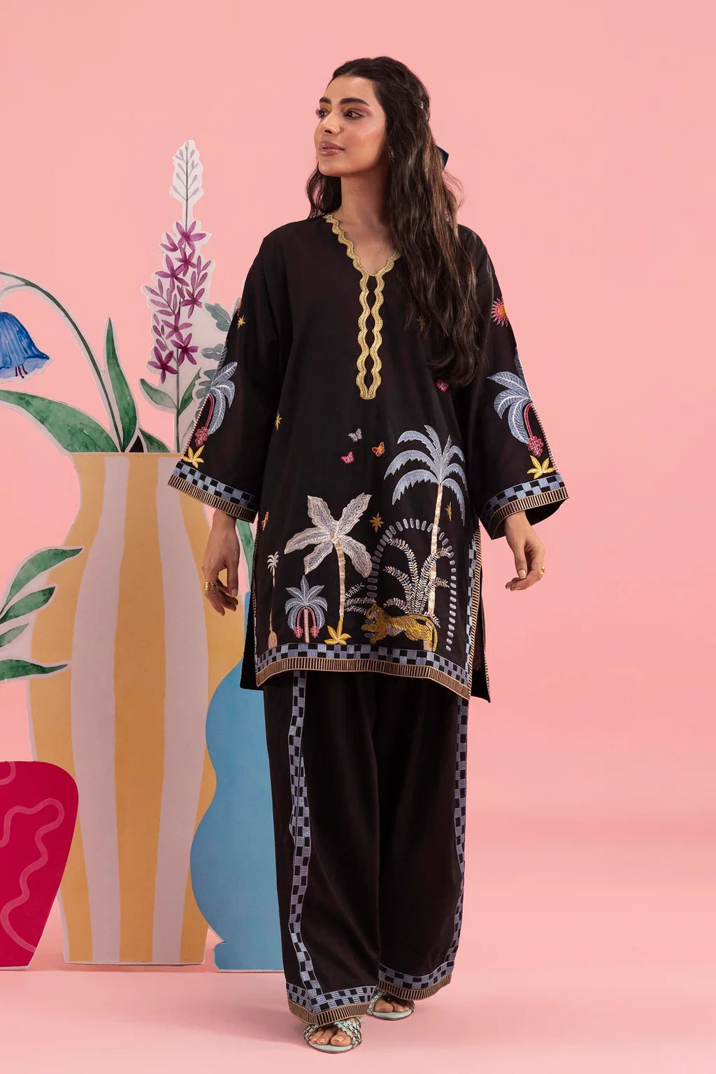 SS26ESE330P2T | New Arrivals | Sana Safinaz
