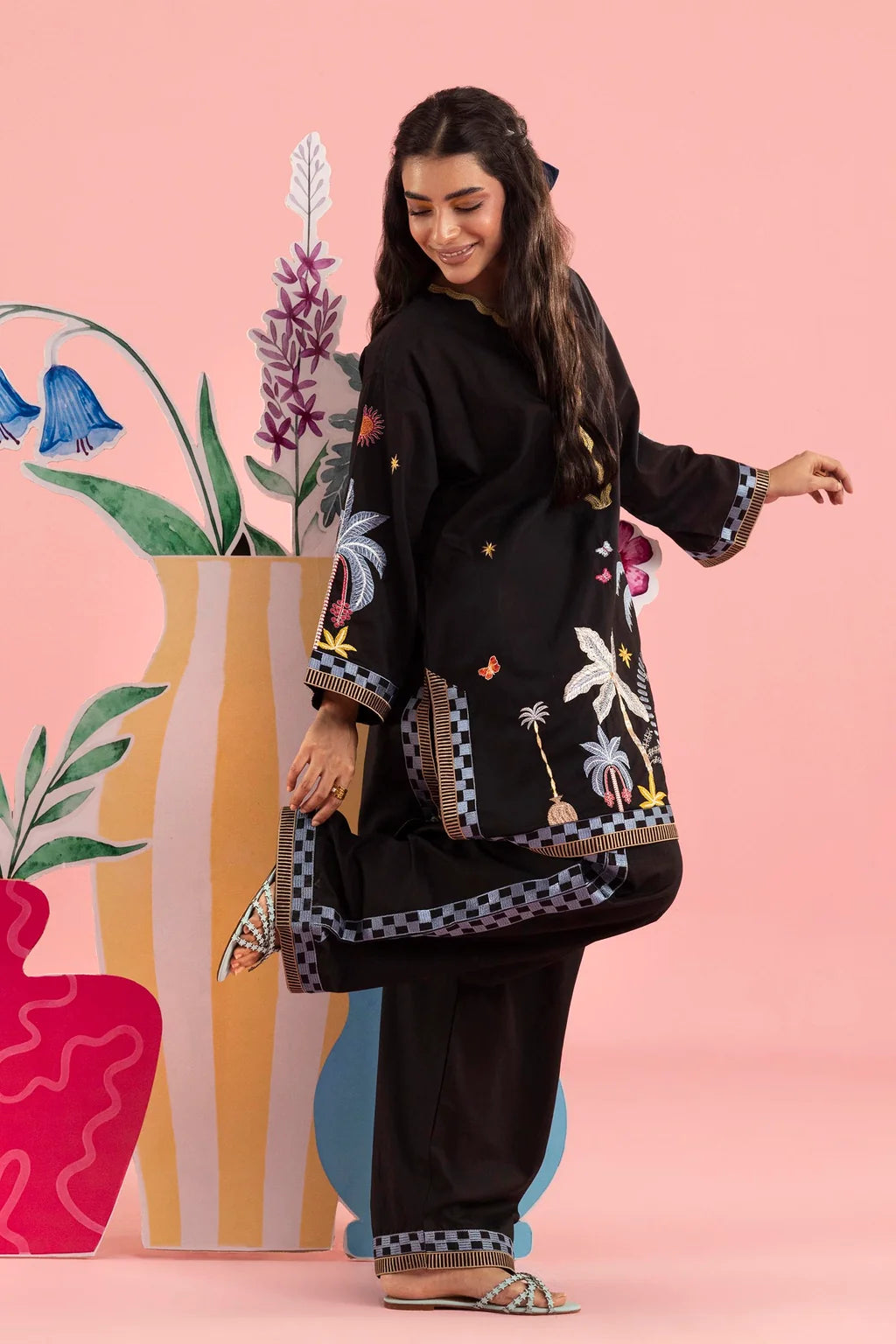 SS26ESE330P2T | New Arrivals | Sana Safinaz