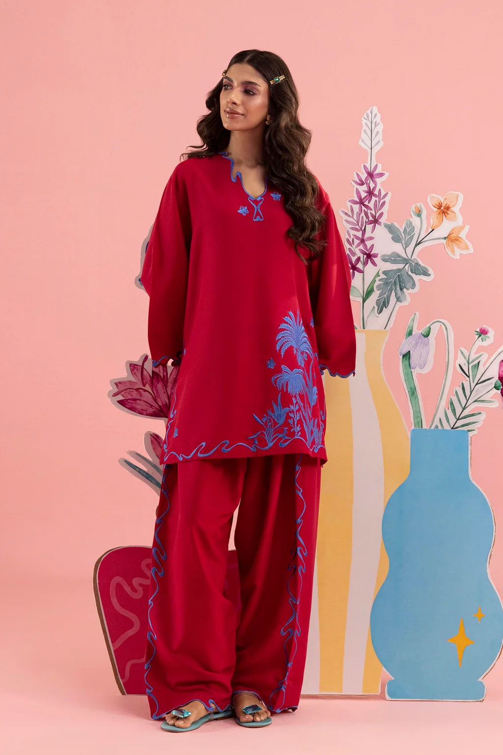 SS26ESE360P2T | New Arrivals | Sana Safinaz
