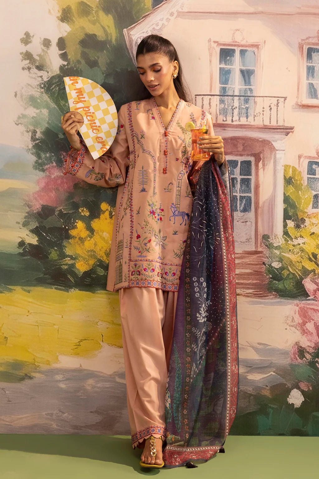 SS26ESE390P2T | New Arrivals | Sana Safinaz