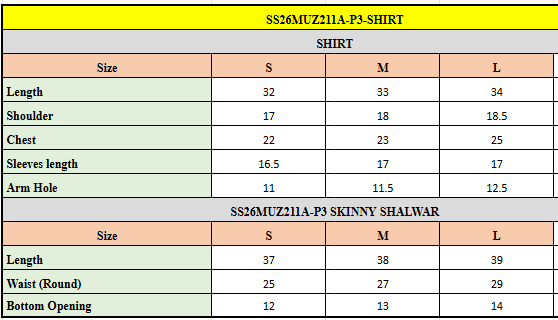 SS26MUZ211AP3 | New Arrivals | Sana Safinaz