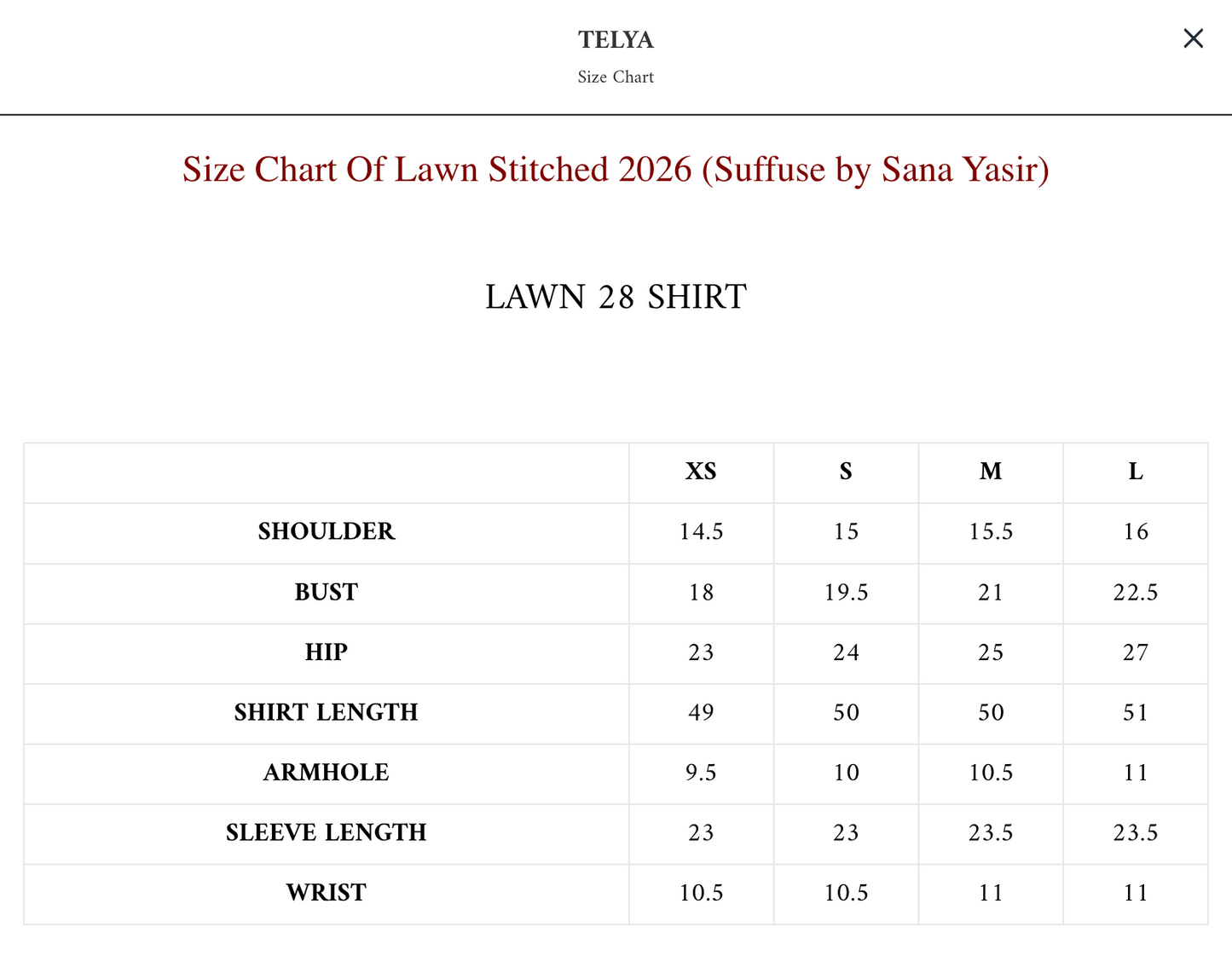 TELYA | LAWN STITCHED '26 | SUFFUSE