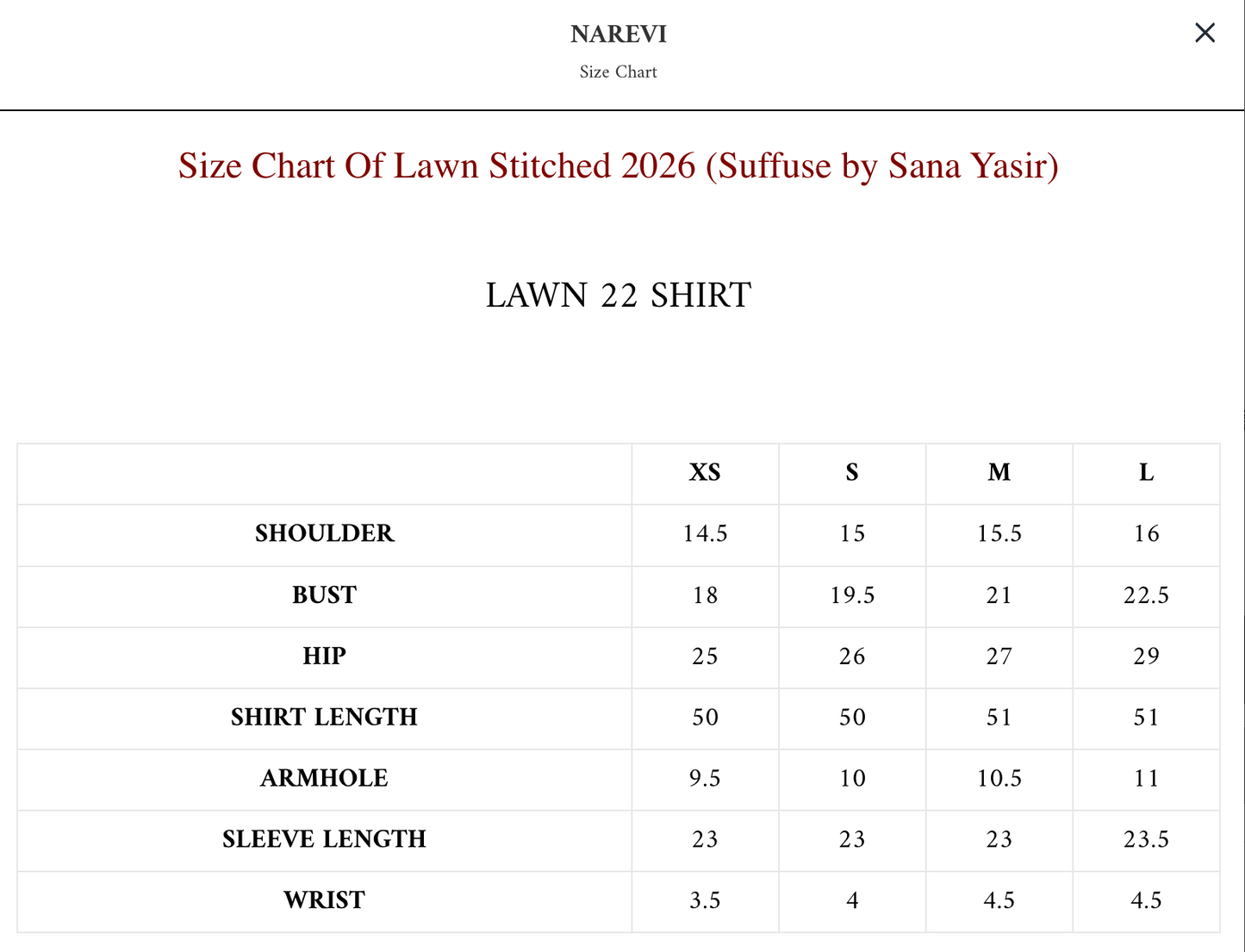 NAREVI | LAWN STITCHED '26 | SUFFUSE (RTS)