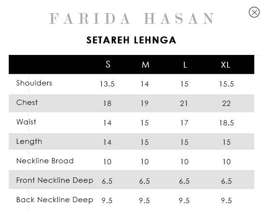 SETAREH LEHNGA | FARIDA HASAN