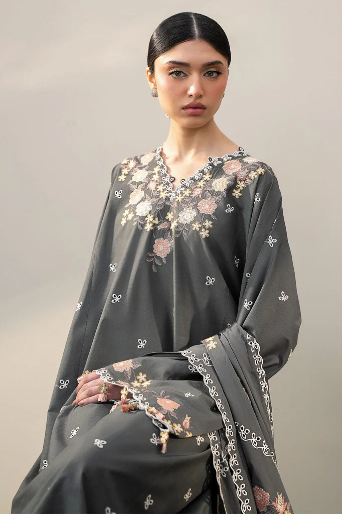 DEEP FOREST-3PC EMBROIDERED LAWN SUIT | Cross Stitch