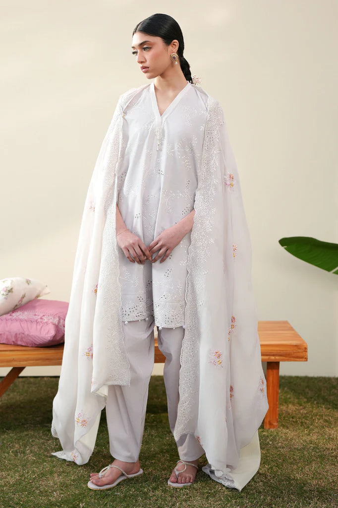 PERSIAN VIOLET-3PC EMBROIDERED LAWN SUIT | Cross Stitch