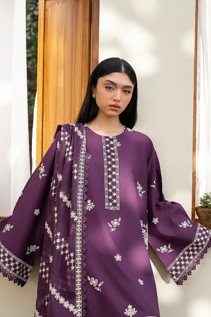 CHIVE BLOSSOM-3PC EMBROIDERED LAWN SUIT | Cross Stitch