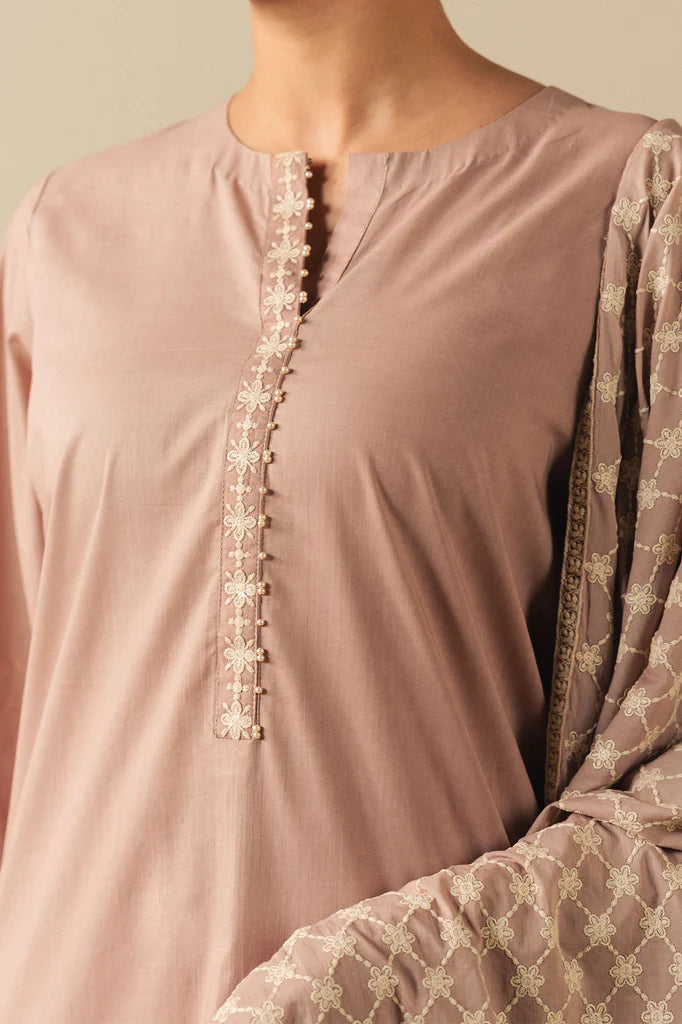 MAUVE WHISPER-2PC (SHIRT & DUPATTA) | EXCLUSIVE PRET | Cross Stitch