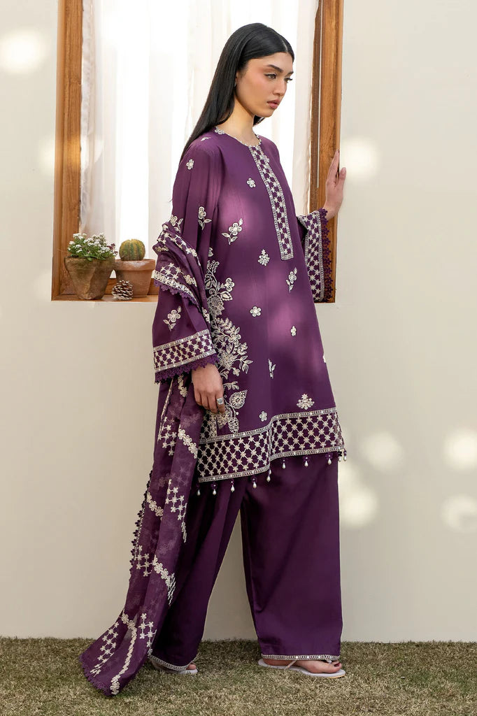 CHIVE BLOSSOM-3PC EMBROIDERED LAWN SUIT | Cross Stitch