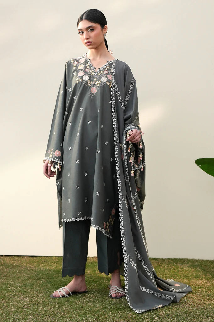 DEEP FOREST-3PC EMBROIDERED LAWN SUIT | Cross Stitch