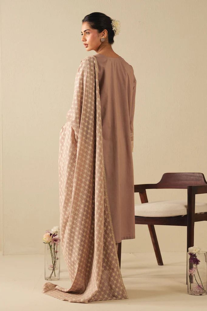 MAUVE WHISPER-2PC (SHIRT & DUPATTA) | EXCLUSIVE PRET | Cross Stitch