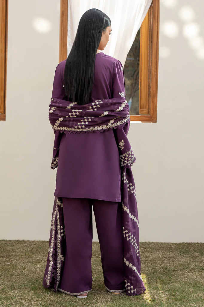 CHIVE BLOSSOM-3PC EMBROIDERED LAWN SUIT | Cross Stitch