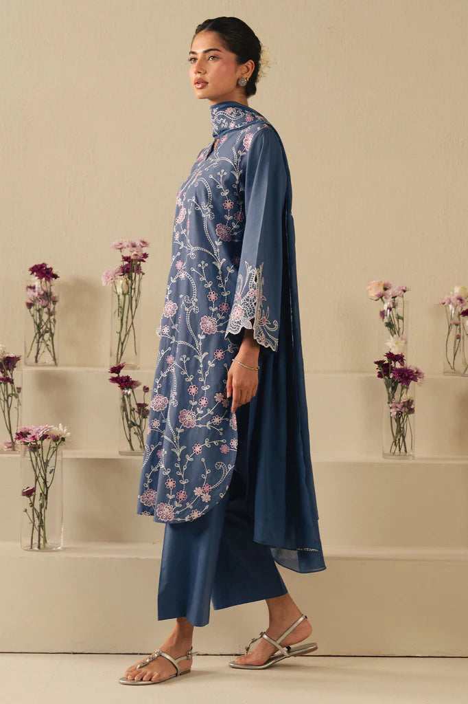 SKY LANCE-2PC (SHIRT & DUPATTA) | EXCLUSIVE PRET | Cross Stitch