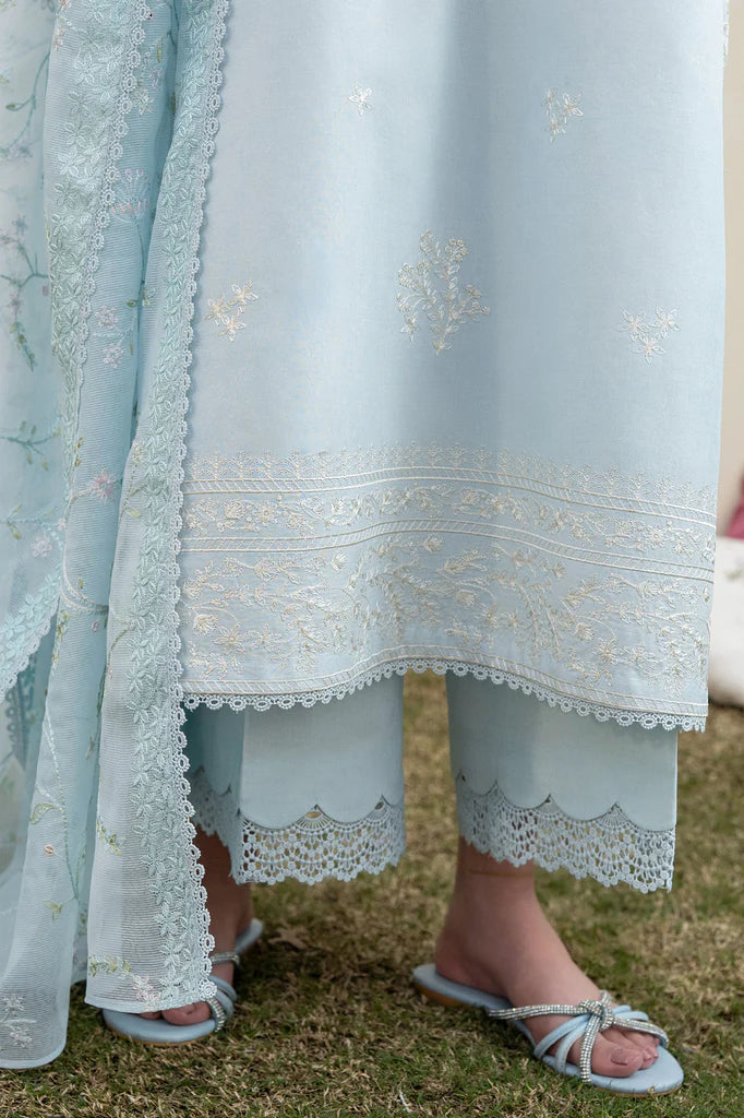 FROSTED MIST-3PC EMBROIDERED LAWN SUIT | Cross Stitch