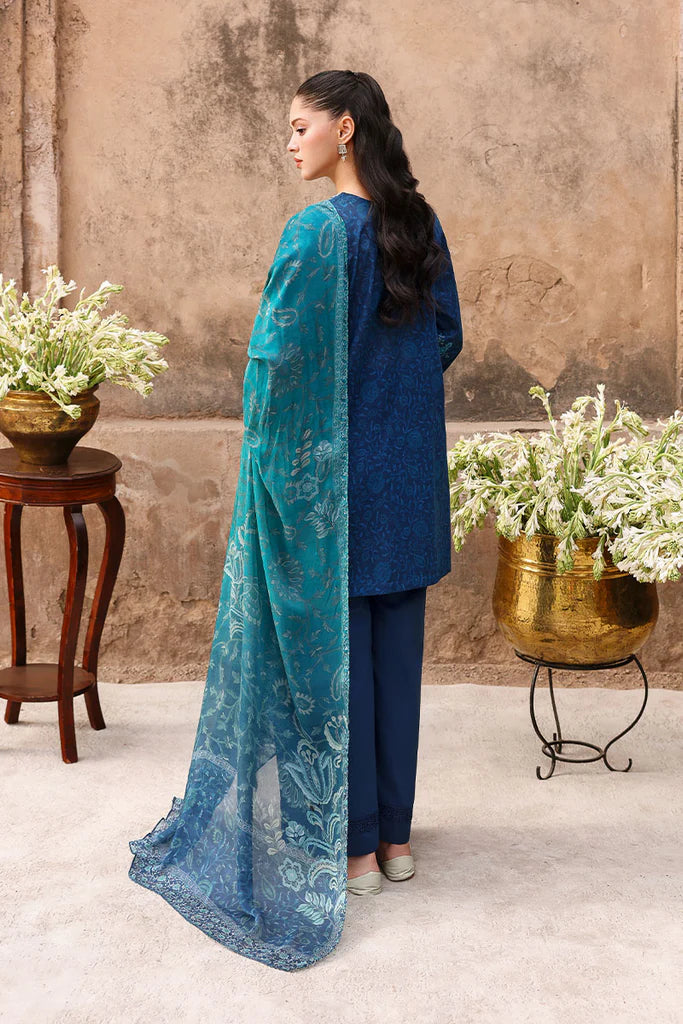 PRUSSIAN WAVES | Eid Lawn '26 | Cross Stitch
