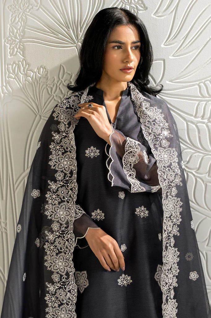NAVY GLEAM -2PC (SHIRT & DUPATTA) | EXCLUSIVE PRET | Cross Stitch