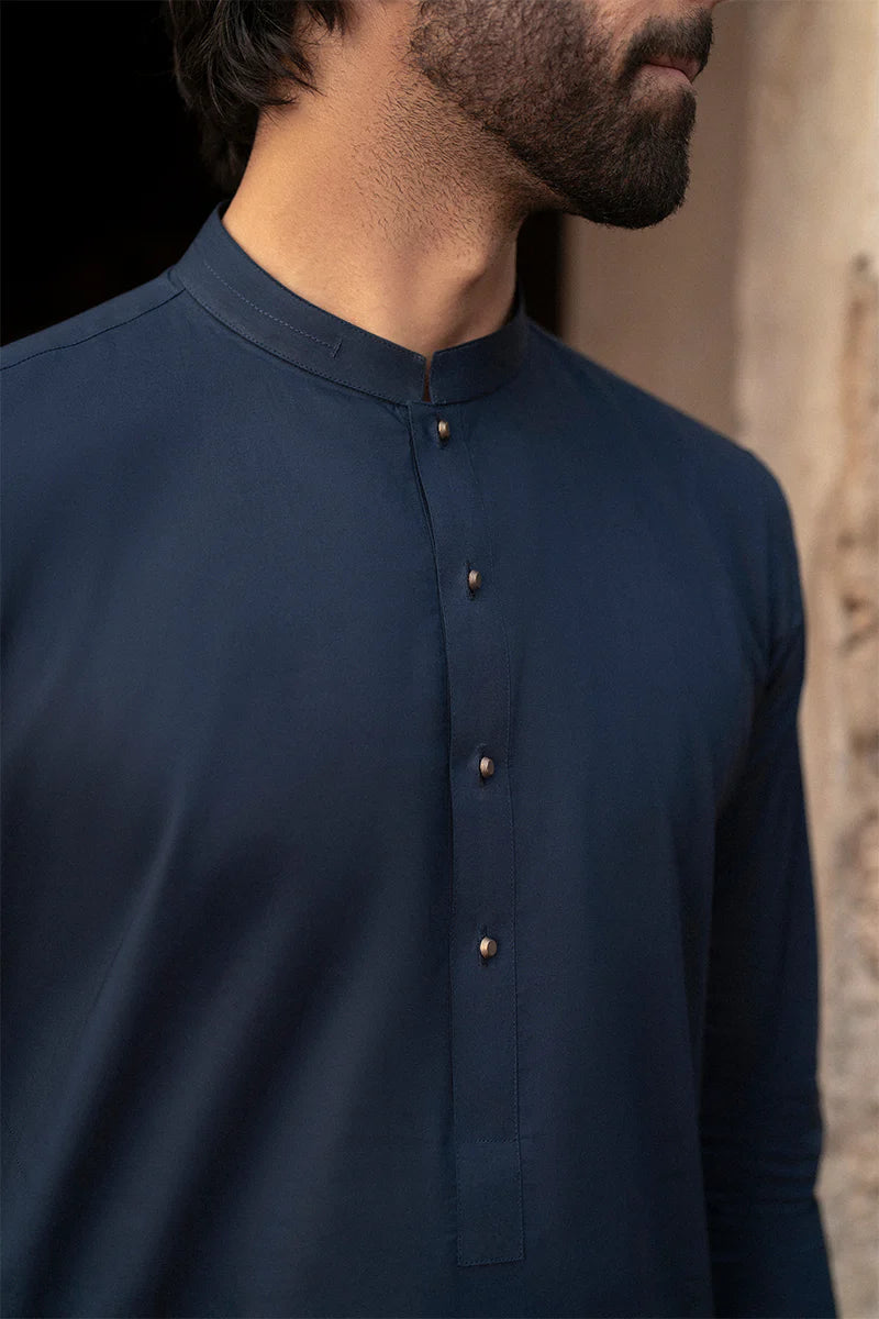Navy Blue Egyptian Cotton Shalwar Kameez | REPUBLIC MENSWEAR