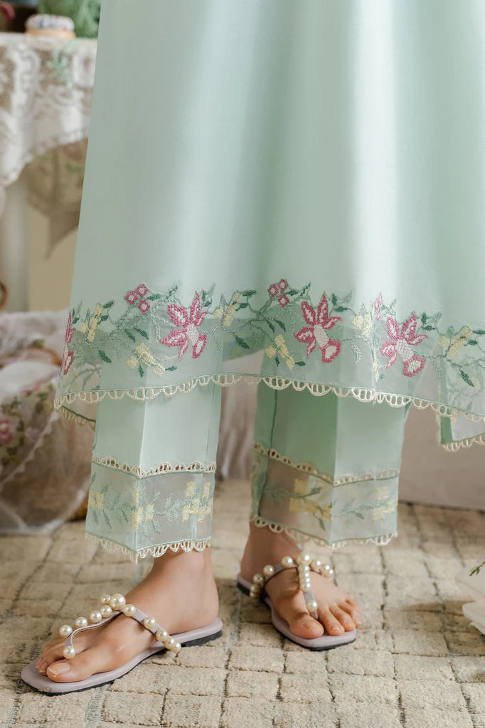 MINT BREEZE-2PC (SHIRT & TROUSER) | EXCLUSIVE PRET | Cross Stitch