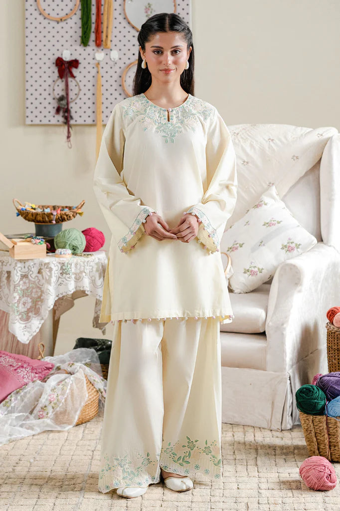 MELLOW THREAD -2PC (SHIRT & TROUSER) | EXCLUSIVE PRET | Cross Stitch