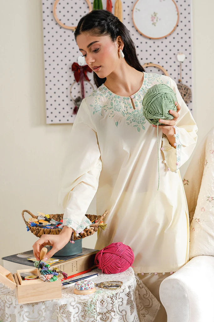MELLOW THREAD -2PC (SHIRT & TROUSER) | EXCLUSIVE PRET | Cross Stitch