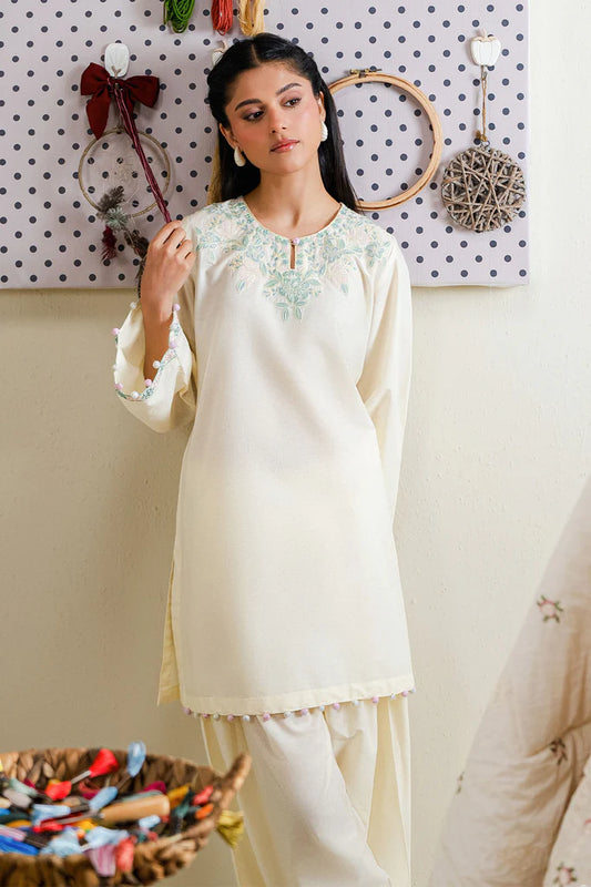 MELLOW THREAD -2PC (SHIRT & TROUSER) | EXCLUSIVE PRET | Cross Stitch