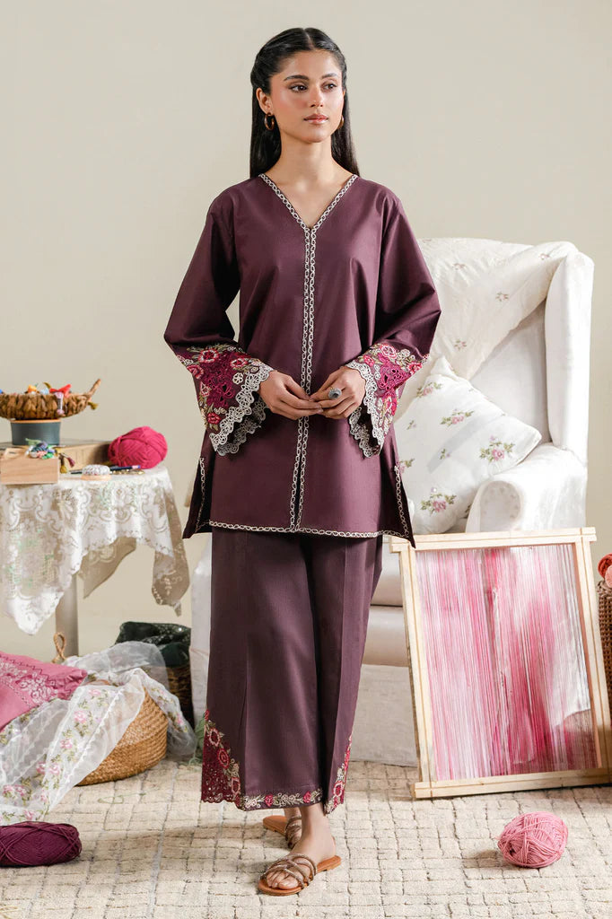 ORCHID SMOKE-2PC (SHIRT & TROUSER) | EXCLUSIVE PRET | Cross Stitch