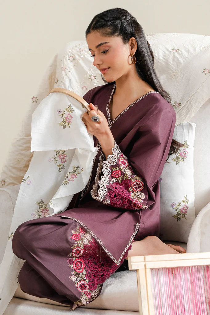 ORCHID SMOKE-2PC (SHIRT & TROUSER) | EXCLUSIVE PRET | Cross Stitch