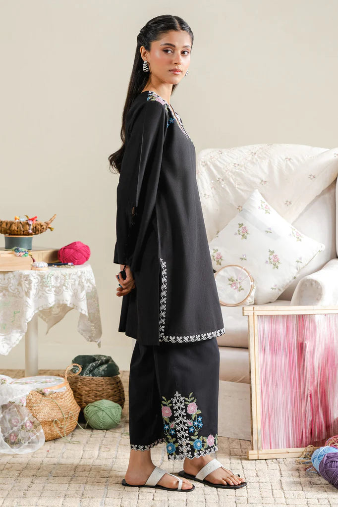 VIVED NOIR-2PC (SHIRT & TROUSER) | EXCLUSIVE PRET | Cross Stitch