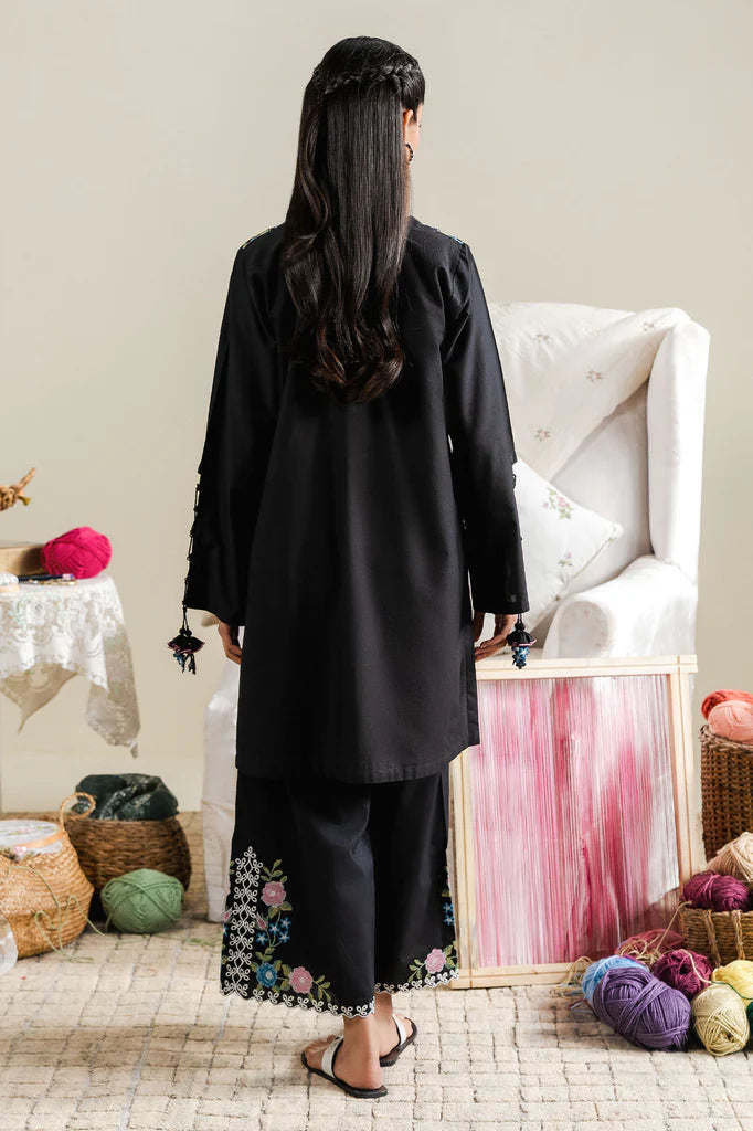VIVED NOIR-2PC (SHIRT & TROUSER) | EXCLUSIVE PRET | Cross Stitch