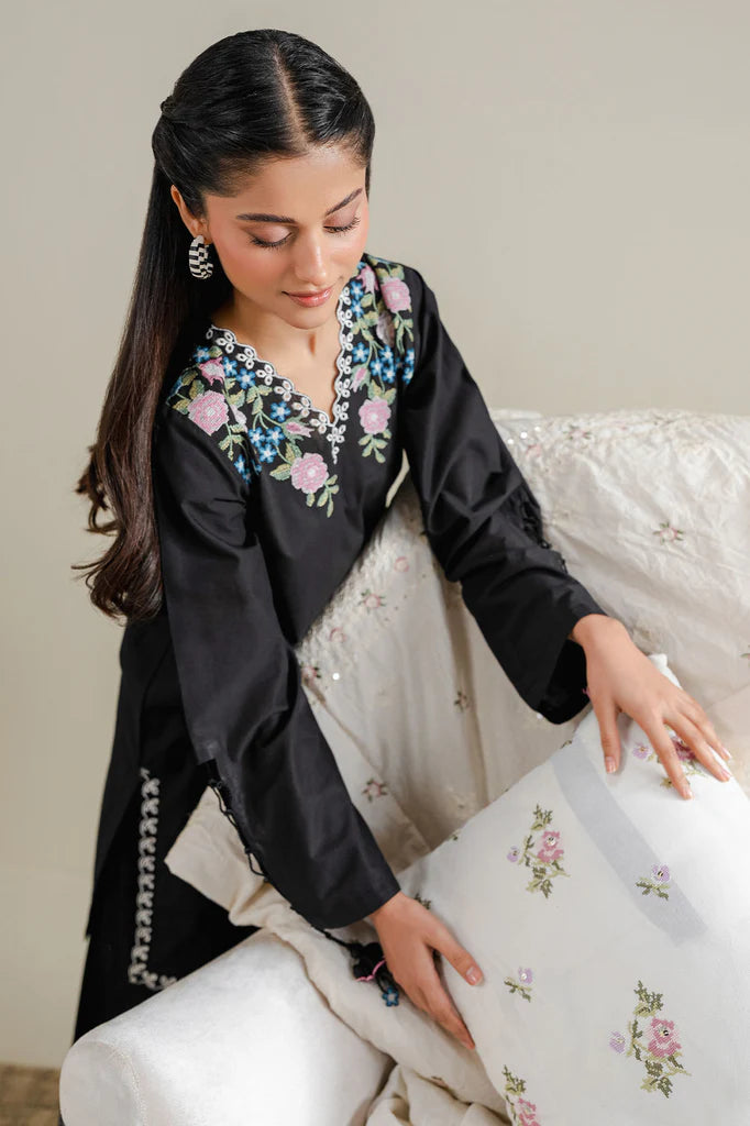 VIVED NOIR-2PC (SHIRT & TROUSER) | EXCLUSIVE PRET | Cross Stitch