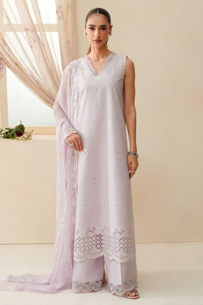 BLUSH BREEZE-3PC CHIKANKARI SUIT | Cross Stitch