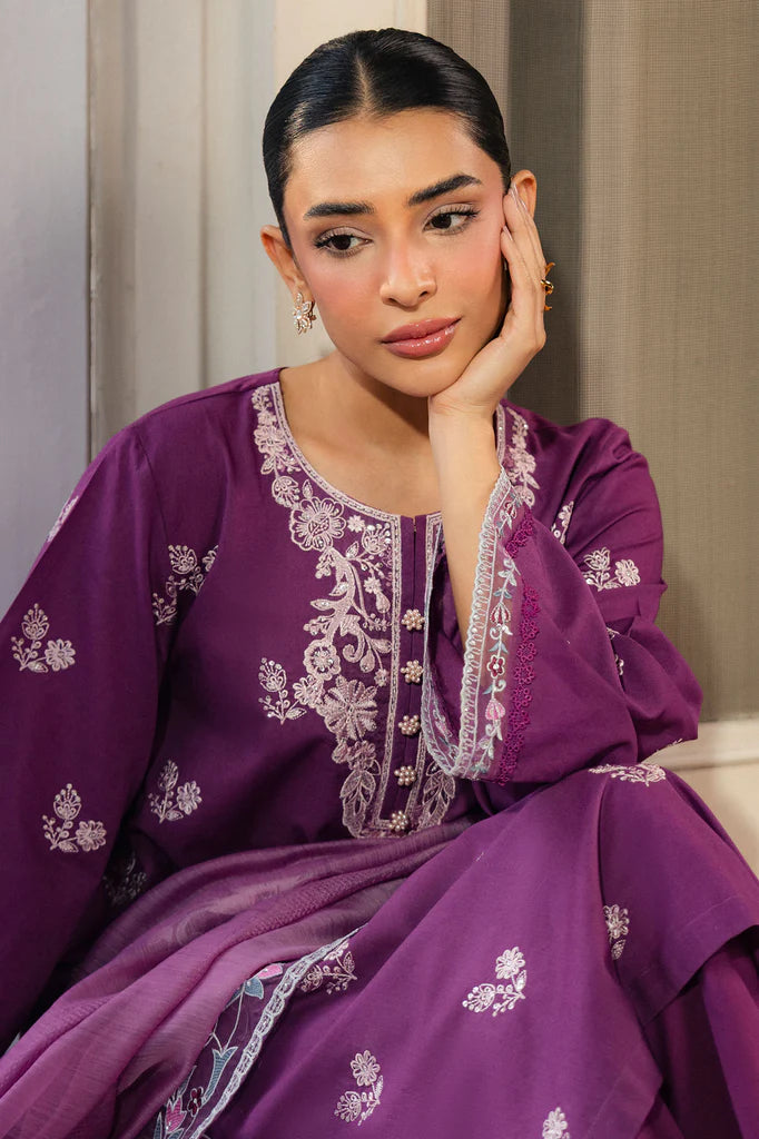 MULBERRY-2PC (SHIRT & DUPATTA) | EXCLUSIVE PRET | Cross Stitch