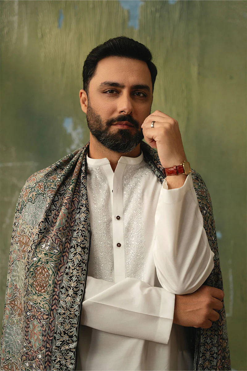 Lucknowi Hand Embroidered Kurta Pajama | REPUBLIC MENSWEAR