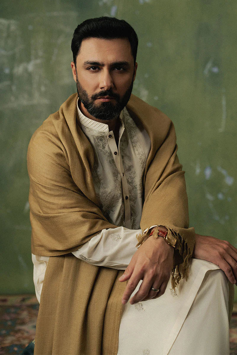 Ivory White Dori Embroidered Kurta Pajama | REPUBLIC MENSWEAR