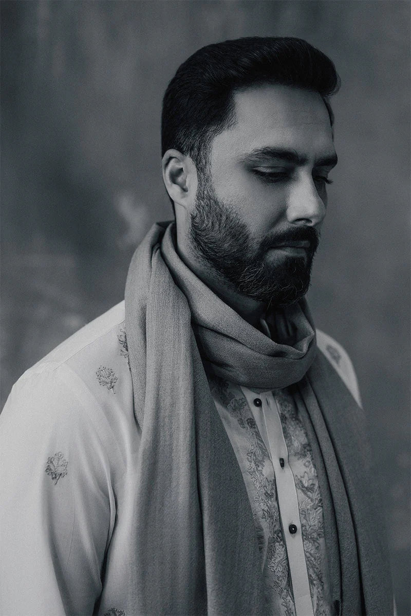 Ivory White Dori Embroidered Kurta Pajama | REPUBLIC MENSWEAR