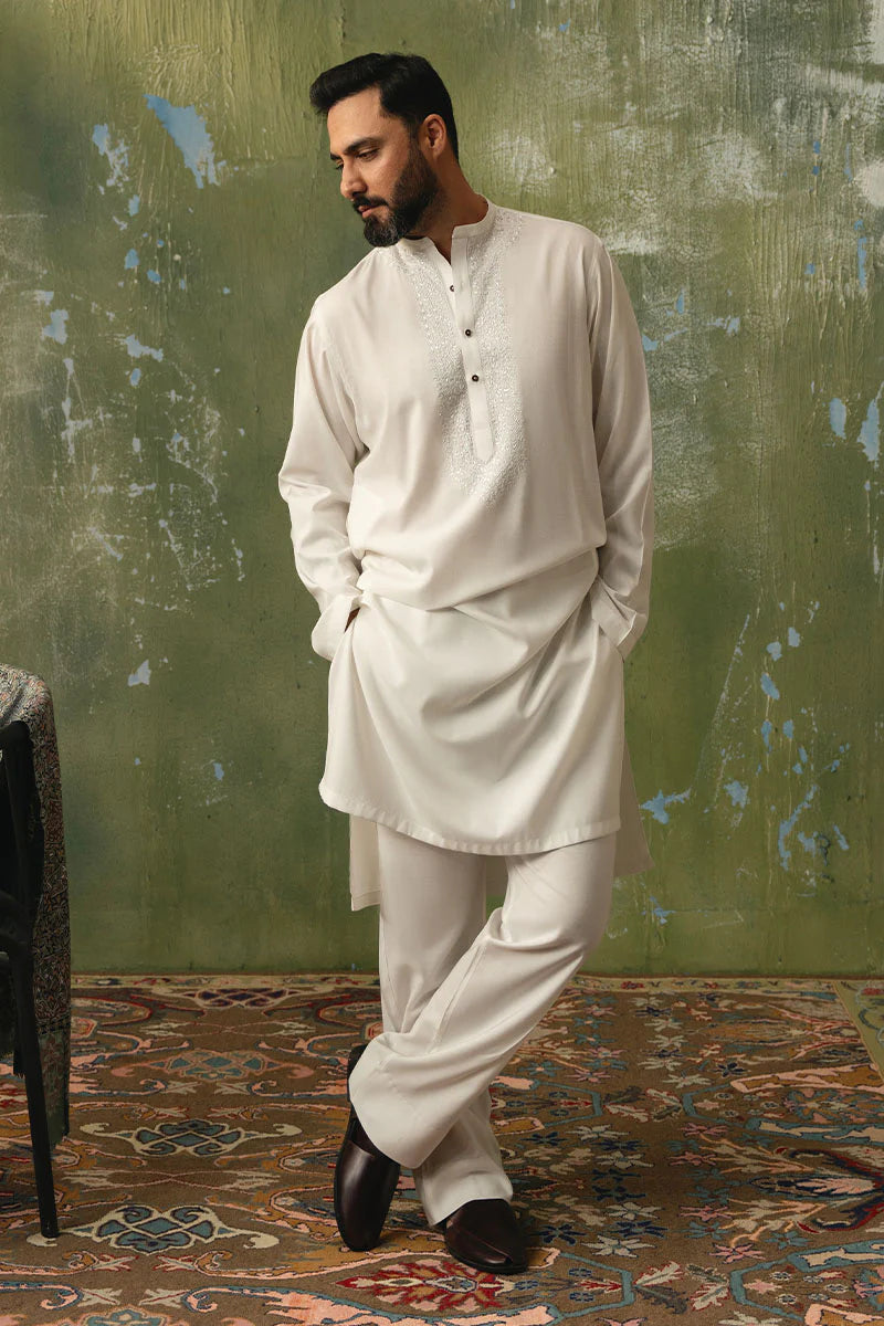 Lucknowi Hand Embroidered Kurta Pajama | REPUBLIC MENSWEAR