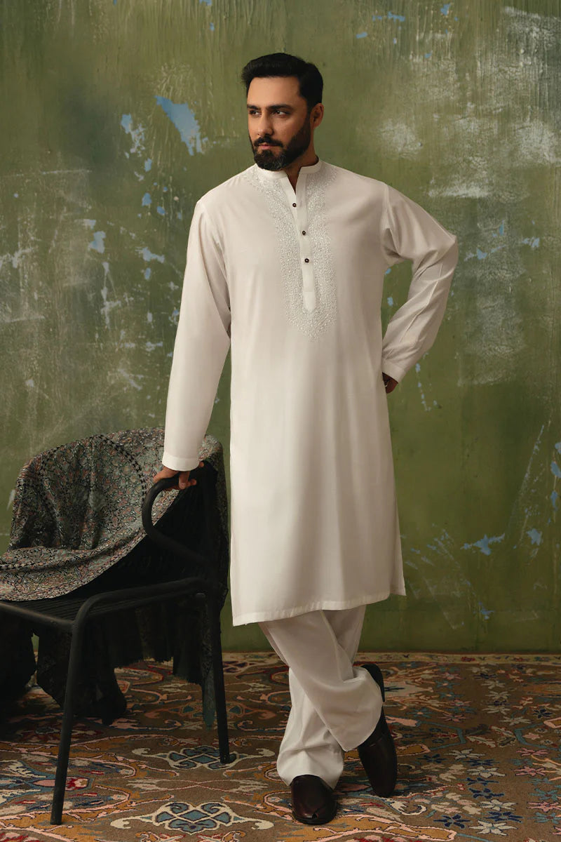 Lucknowi Hand Embroidered Kurta Pajama | REPUBLIC MENSWEAR