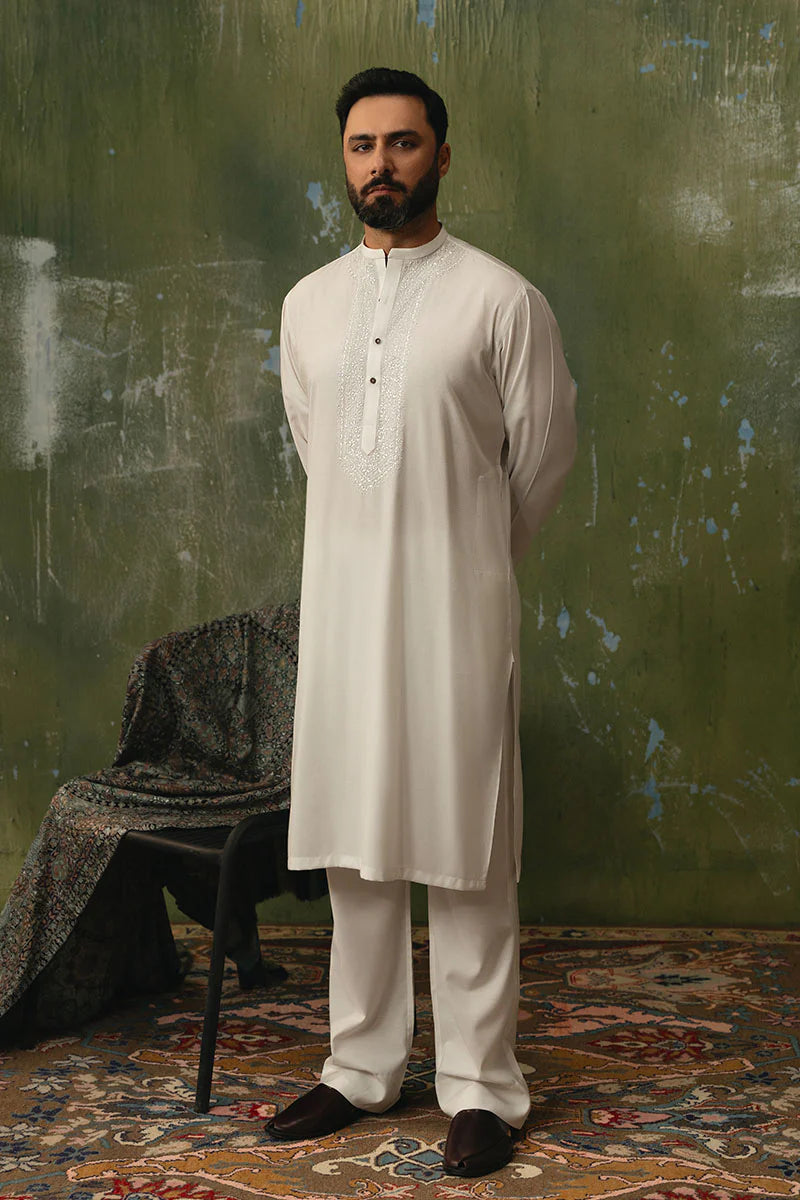 Lucknowi Hand Embroidered Kurta Pajama | REPUBLIC MENSWEAR