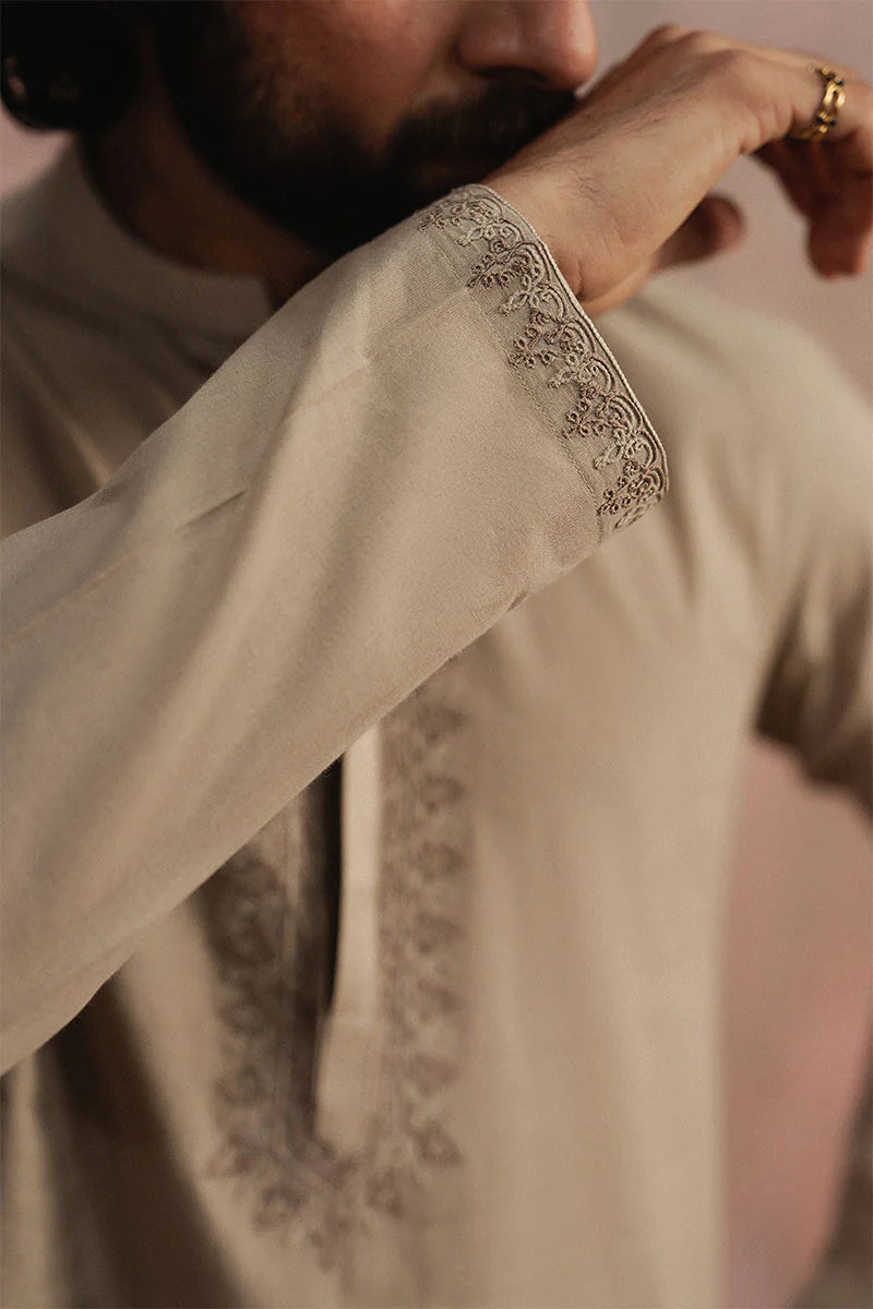 Brown Dori Embroidered Kurta Pajama | REPUBLIC MENSWEAR
