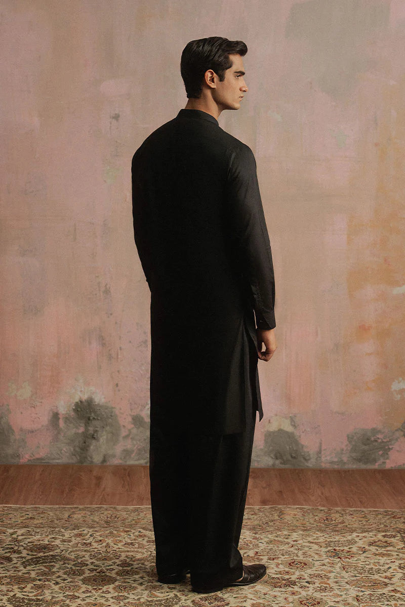 Ebony Black Premium Shalwar Kameez | REPUBLIC MENSWEAR