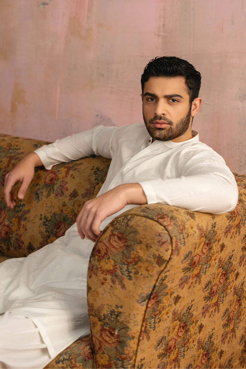 Paisley Embroidered Kurta Shalwar | REPUBLIC MENSWEAR