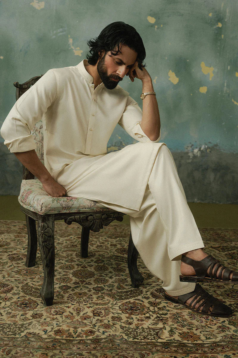 Ivory White Shalwar Kameez | REPUBLIC MENSWEAR
