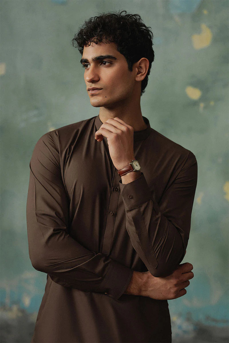 Classic Dark Brown Shalwar Kameez | REPUBLIC MENSWEAR
